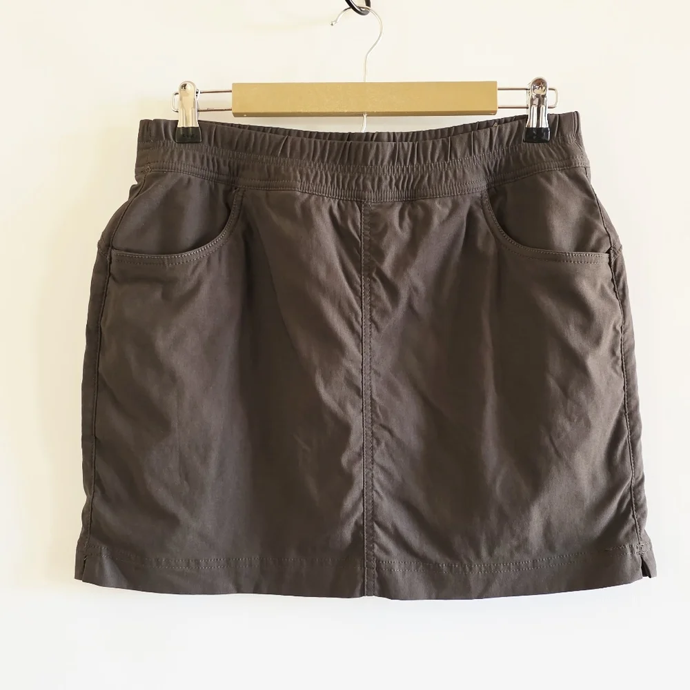 Prana Athleisure Dark Green Elastic Waist Pull On Skort Women's Size 12